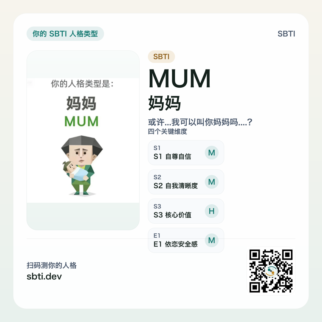 妈妈 MUM 分享卡片